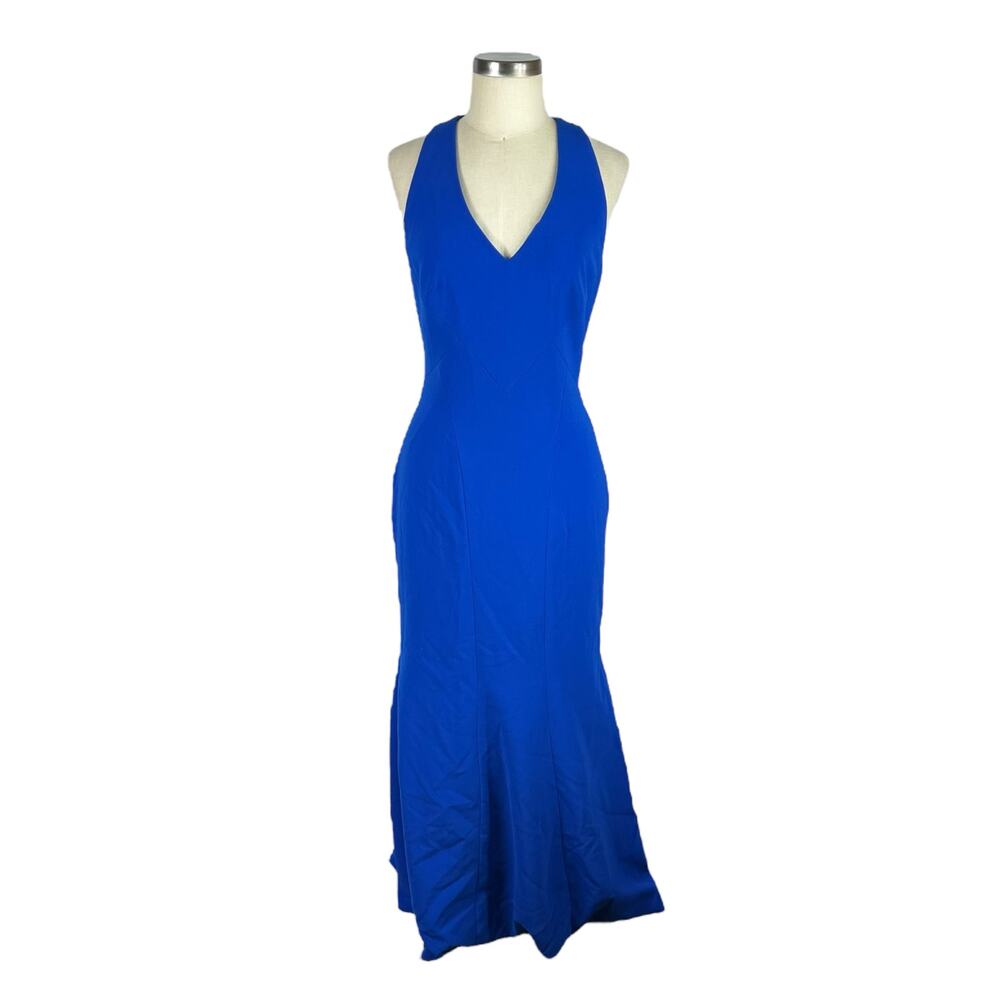 THEIA Cobalt Smooth Mermaid‎ Gown Women's Size 6 Royal Blue Fit & Flare Dress